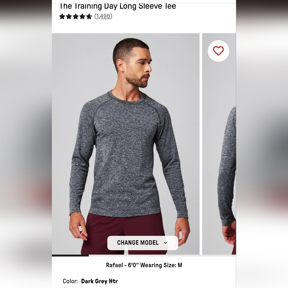 Fabletics training day long sleeve tee